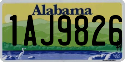 AL license plate 1AJ9826