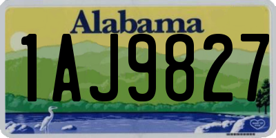 AL license plate 1AJ9827