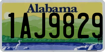 AL license plate 1AJ9829