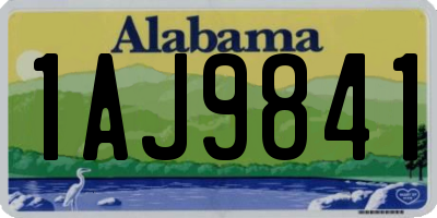 AL license plate 1AJ9841