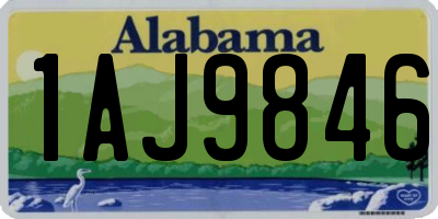 AL license plate 1AJ9846
