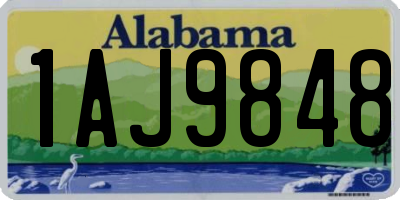 AL license plate 1AJ9848