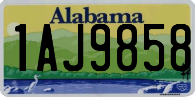 AL license plate 1AJ9858