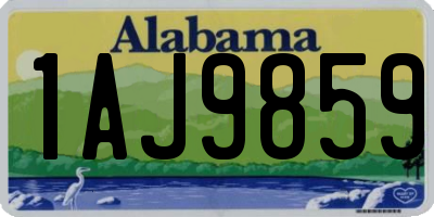 AL license plate 1AJ9859