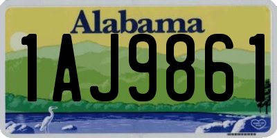 AL license plate 1AJ9861