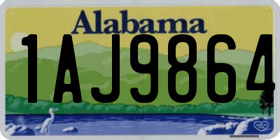 AL license plate 1AJ9864