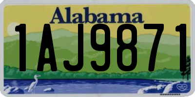 AL license plate 1AJ9871