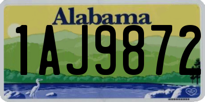 AL license plate 1AJ9872