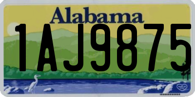AL license plate 1AJ9875