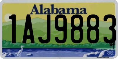 AL license plate 1AJ9883