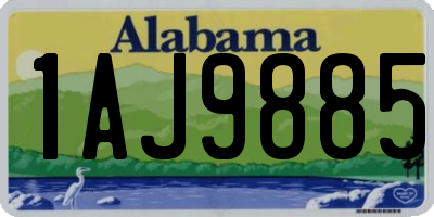 AL license plate 1AJ9885