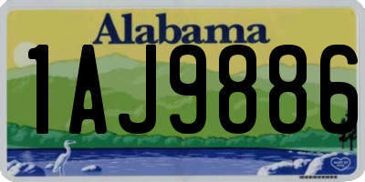 AL license plate 1AJ9886