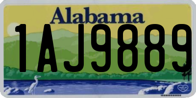 AL license plate 1AJ9889