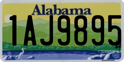 AL license plate 1AJ9895