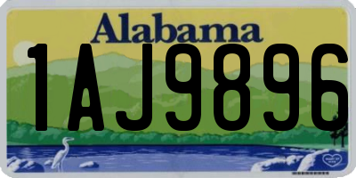 AL license plate 1AJ9896
