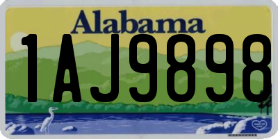 AL license plate 1AJ9898