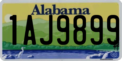 AL license plate 1AJ9899