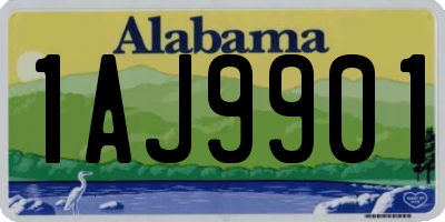 AL license plate 1AJ9901