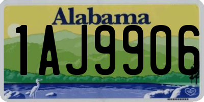 AL license plate 1AJ9906