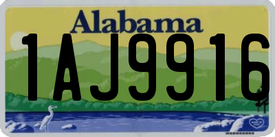 AL license plate 1AJ9916