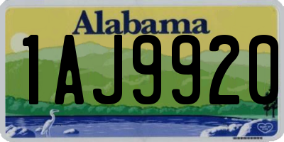 AL license plate 1AJ9920