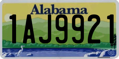 AL license plate 1AJ9921