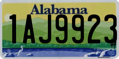 AL license plate 1AJ9923