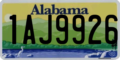 AL license plate 1AJ9926