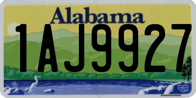 AL license plate 1AJ9927