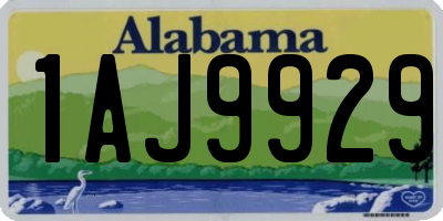AL license plate 1AJ9929