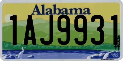 AL license plate 1AJ9931