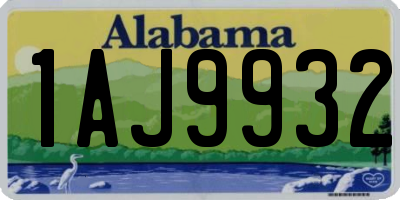 AL license plate 1AJ9932