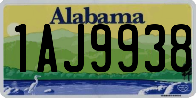 AL license plate 1AJ9938