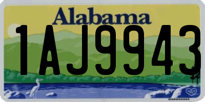 AL license plate 1AJ9943