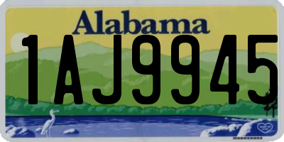 AL license plate 1AJ9945