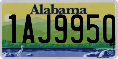 AL license plate 1AJ9950