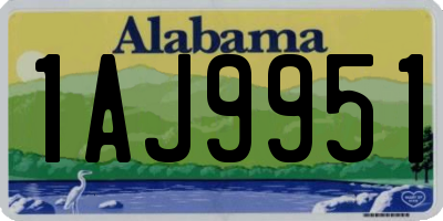 AL license plate 1AJ9951