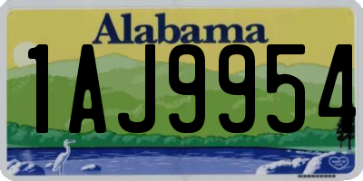 AL license plate 1AJ9954