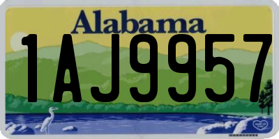 AL license plate 1AJ9957