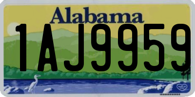AL license plate 1AJ9959