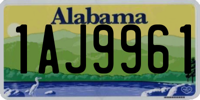 AL license plate 1AJ9961
