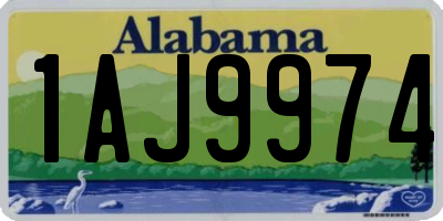 AL license plate 1AJ9974
