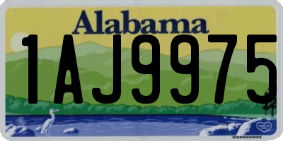 AL license plate 1AJ9975