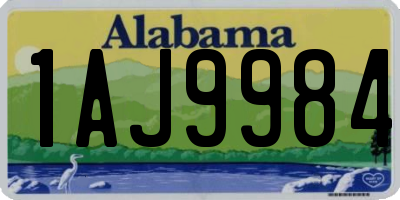 AL license plate 1AJ9984