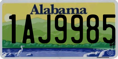 AL license plate 1AJ9985