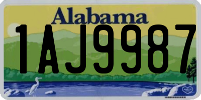 AL license plate 1AJ9987