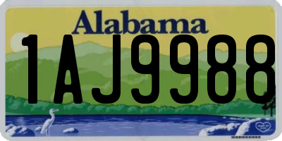 AL license plate 1AJ9988