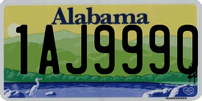 AL license plate 1AJ9990