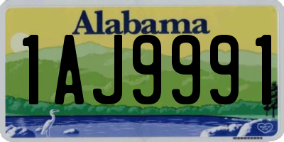 AL license plate 1AJ9991