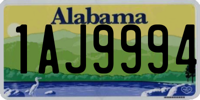 AL license plate 1AJ9994